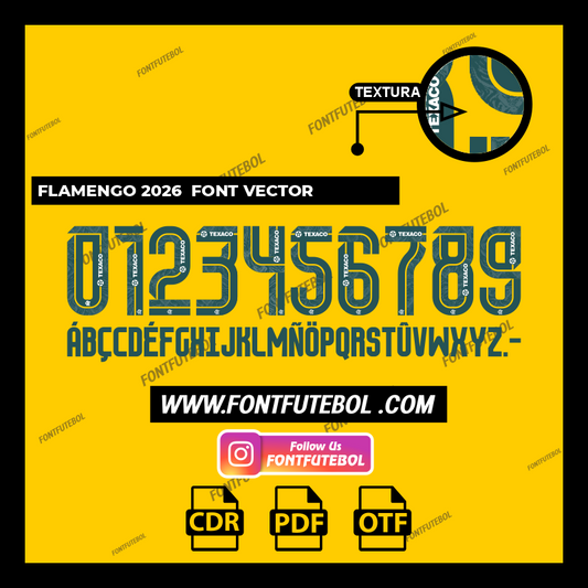 FLAMENGO 2026 FONT VECTOR ( CAMISA AMARELA)