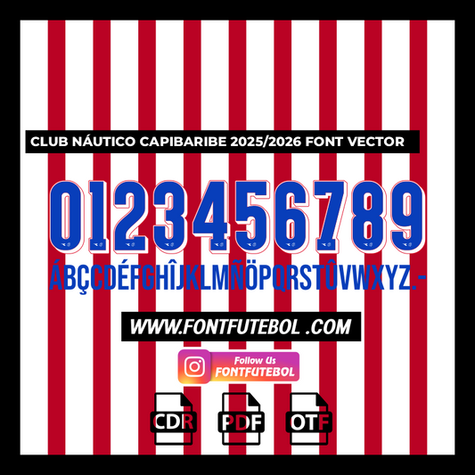 CLUBE NAUTICO CAPIBARIBE 2025/2026 FONT VECTOR