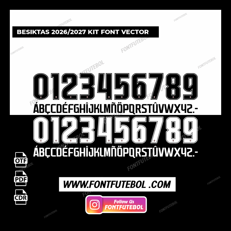 BESIKTAS 2026/2027 FONT VECTOR