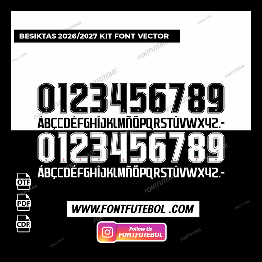 BESIKTAS 2026/2027 FONT VECTOR