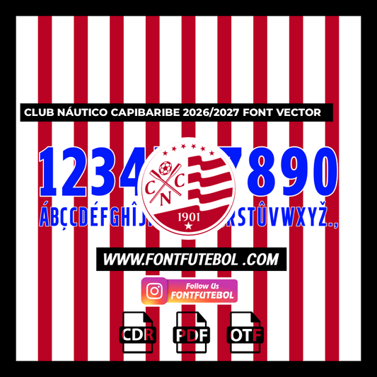 CLUB NAUTICO CAPIBARIBE 2026/2027 FONT VECTOR