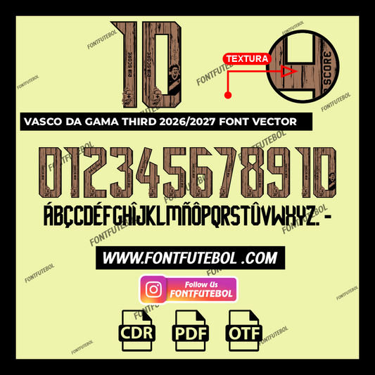 VASCO DA GAMA THIRD 2026/2027 FONT VECTOR
