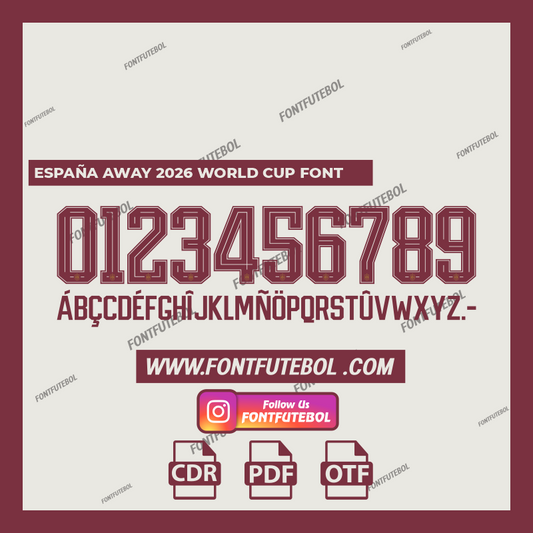 ESPAÑA AWAY 2026 WORLD CUP FONT