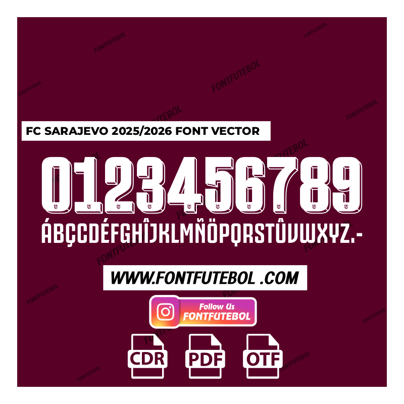 FC SARAJEVO 2025/2026 FONT VECTOR