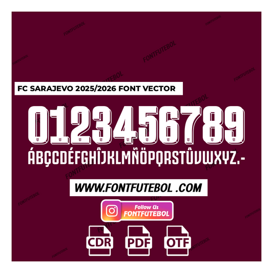 FC SARAJEVO 2025/2026 VECTOR FONT