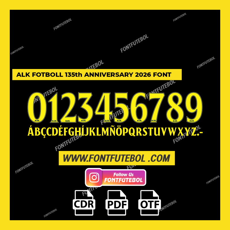 ALK FOOTBALL 135th ANNIVERSARY 2026 FONT