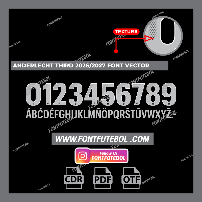 ANDERLECHT THIRD 2026/2027 FONT VECTOR