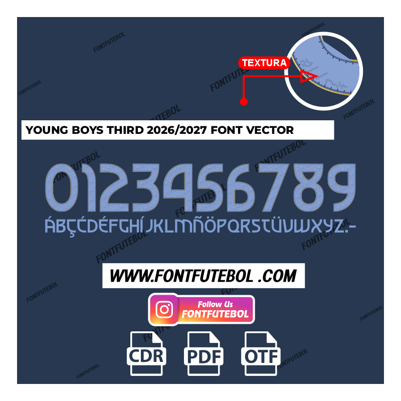 YOUNG BOYS THIRD  2026/2027 FONT VECTOR