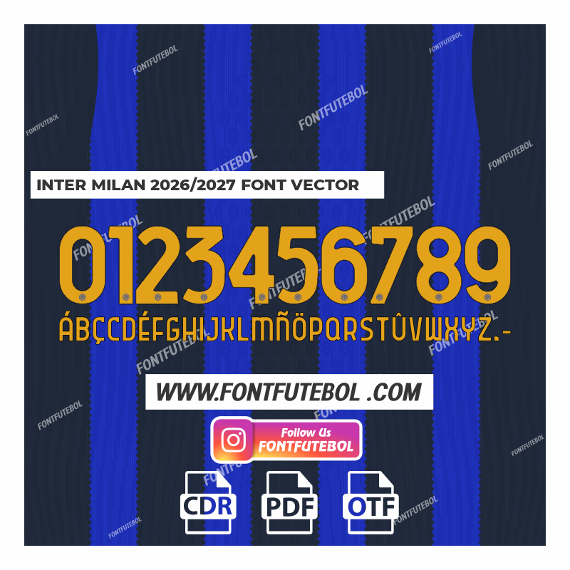 INTER MILAN 2026/2027 FONT VECTOR