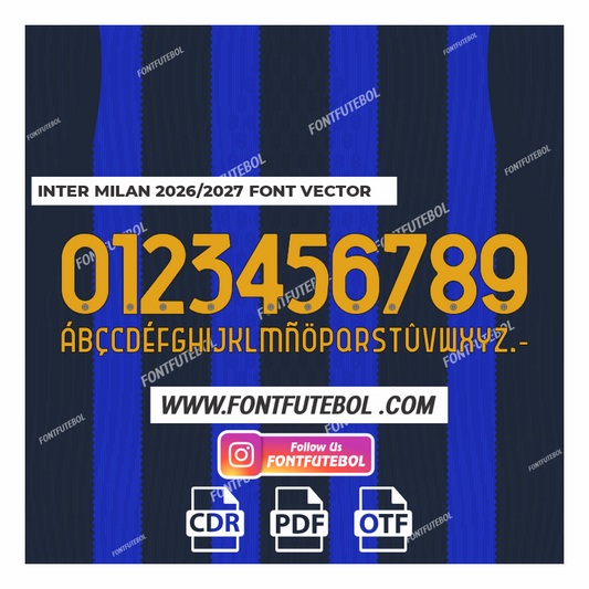 INTER MILAN 2026/2027 FONT VECTOR