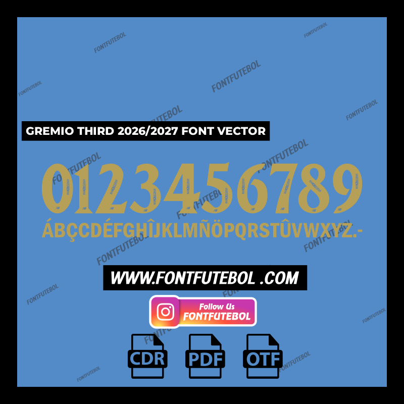 GREMIO THIRD 2026/2027 FONT VECTOR