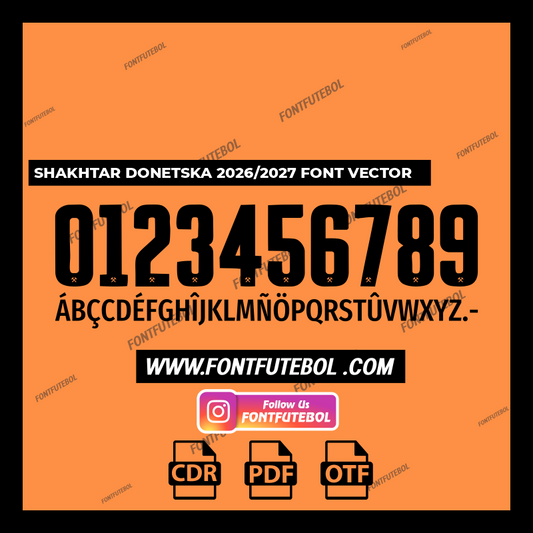 SHAKHTAR DONETSKA 2026/2027 FONT VECTOR