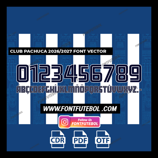 CLUB PACHUCA 2026/2027 FONT VECTOR