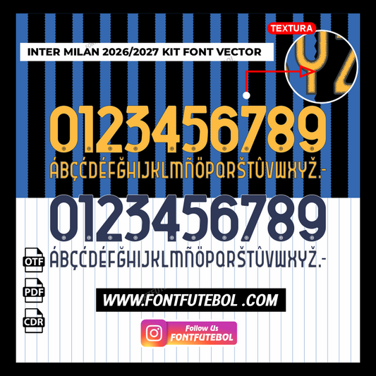 INTER MILAN 2026/2027 FONT VECTOR