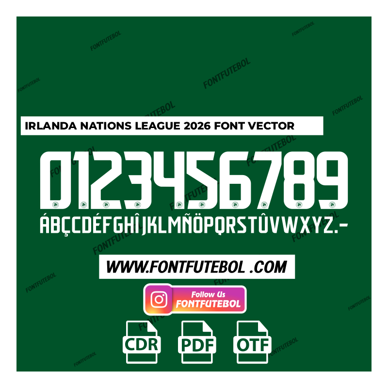 IRLANDA NATIOS LEAGUE 2026 FONT VECTOR