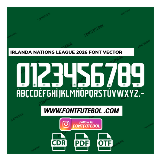 IRLANDA NATIOS LEAGUE 2026 FONT VECTOR