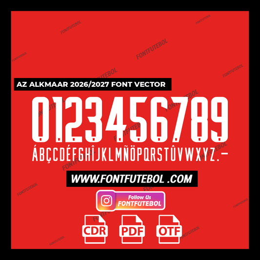 AZ ALKMAAR 2026/2027 FONT VECTOR