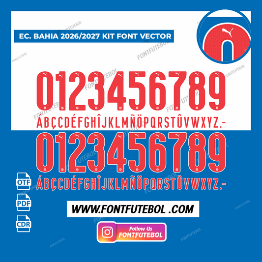 ESPORTE CLUBE BAHIA 2026/2027 KIT FONT VECTOR