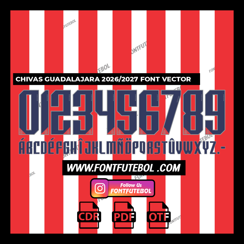 CHIVAS GUADALAJARA 2026/2027 FONT VECTOR