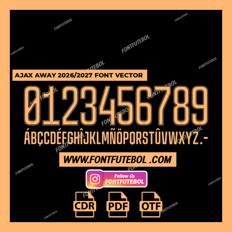 AJAX AWAY 2026/2027 FONT VECTOR