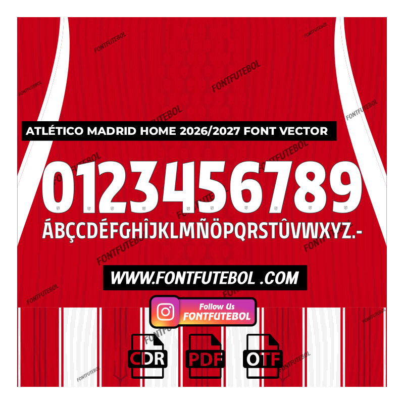 ATLÉTICO MADRID HOME 2026/2027 FONT VECTOR