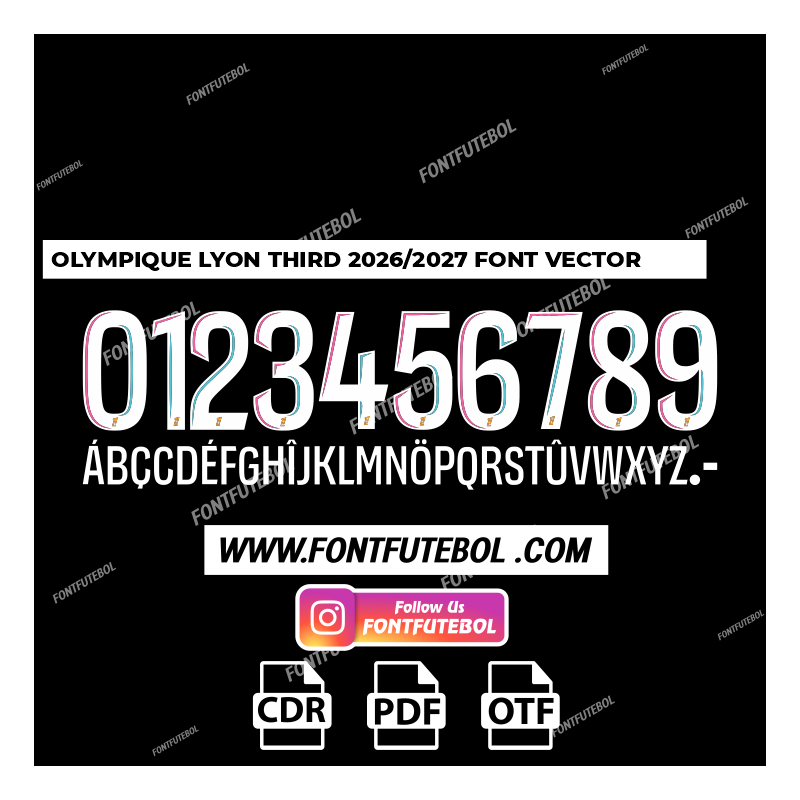 OLYMPIQUE LYON THIRD 2026/2027 FONT VECTOR