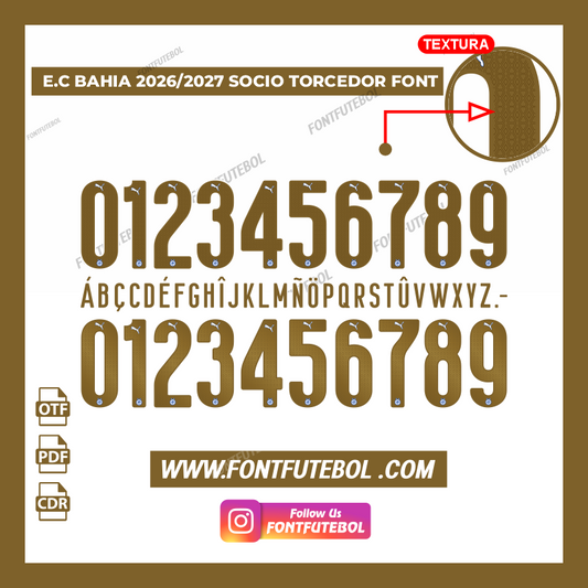 ESPORTE CLUBE BAHIA 2026/2027 SOCIO TORCEDOR  FONT VECTOR