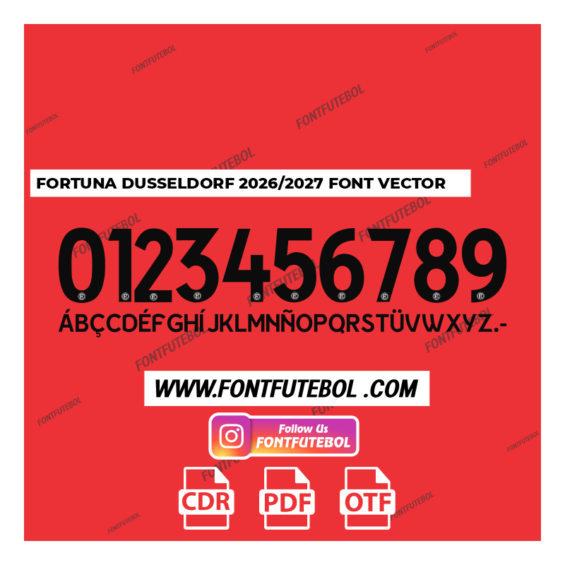 FORTUNA DUSSELDORF 2026/2027 FONT VECTOR