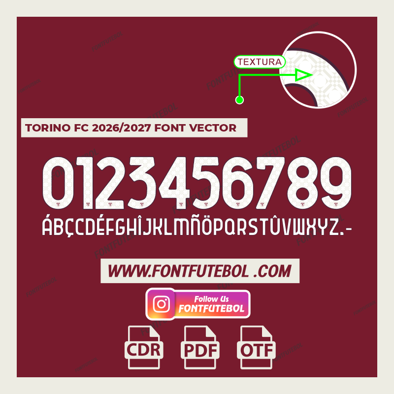 TORINO FC 2026/2027 FONT VECTOR