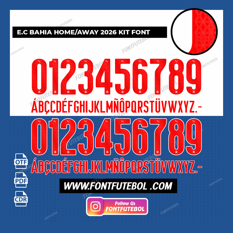 E.C BAHIA HOME/AWAY 2026 KIT FONT