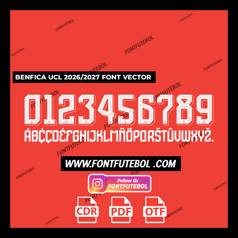 BENFICA UCL 2026/2027 FONT VECTOR