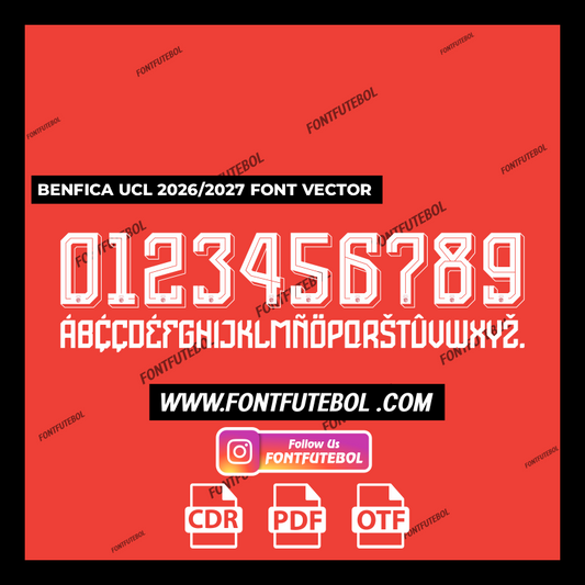 BENFICA UCL 2026/2027 FONT VECTOR
