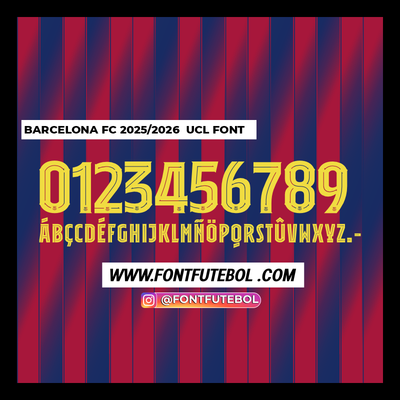 BARCELONA FC UCL 2025/2026 FONT