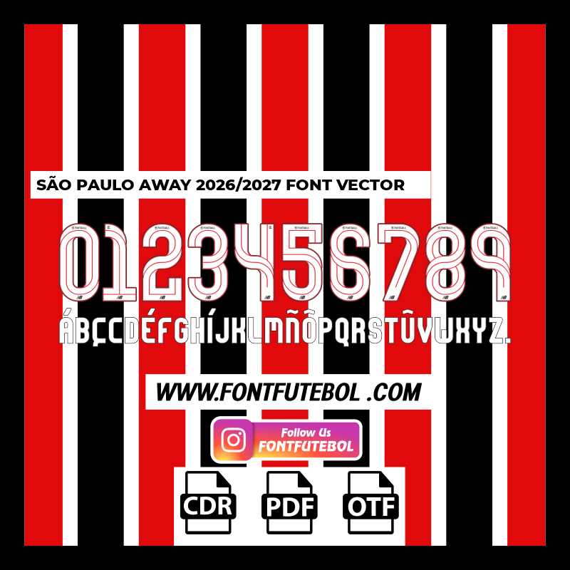 SÃO PAULO AWAY 2026 FONT VECTOR