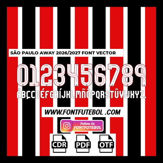 SÃO PAULO AWAY 2026 FONT VECTOR