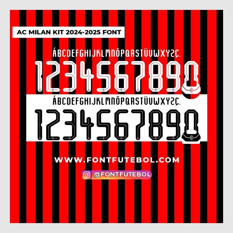 AC MILAN 2024- 2025 FONT KIT – FONTFUTEBOL