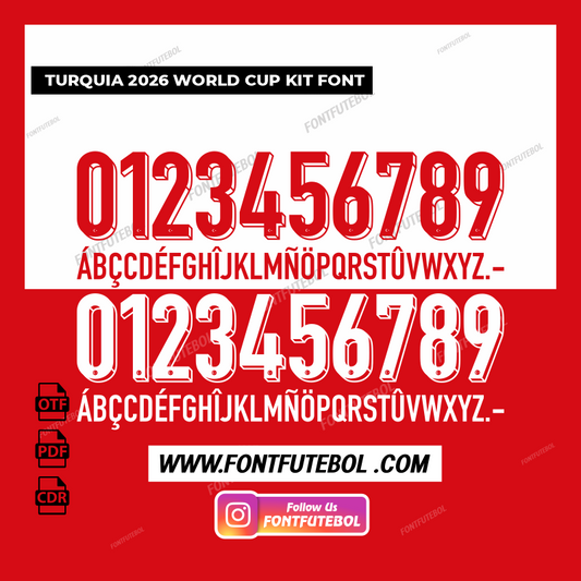 TURQUIA 2026 WORLD CUP KIT FONT