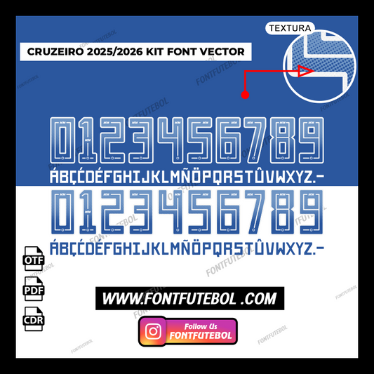 CRUZEIRO 2025/2026 KIT FONT VECTOR