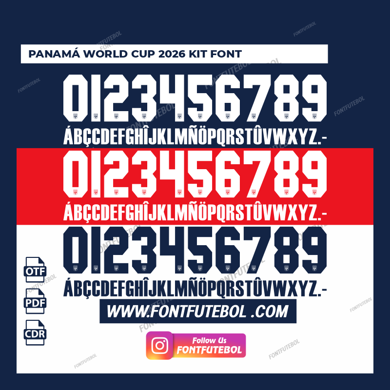 PANAMA WORLD CUP 2026 KIT FONT