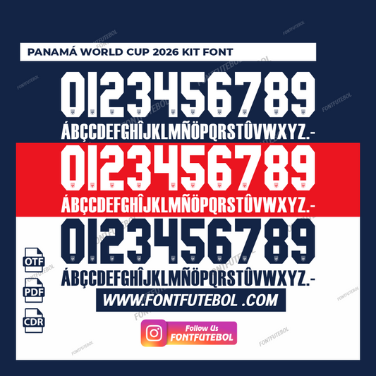 PANAMÁ WORLD CUP 2026 KIT FONT