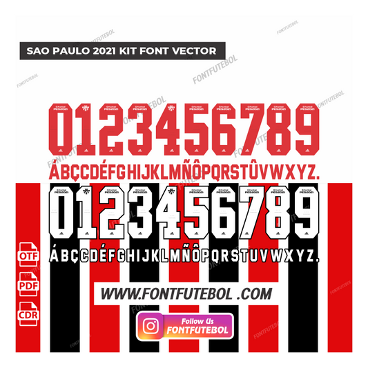 SÃO PAULO 2021 KIT FONT VECTOR