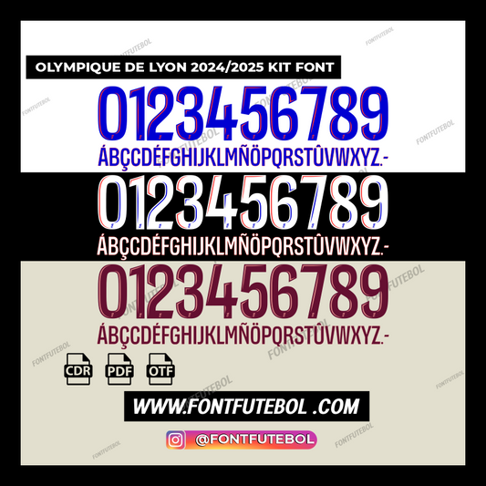 OLYMPIQUE DE LYON  2024/2025 KIT FONT