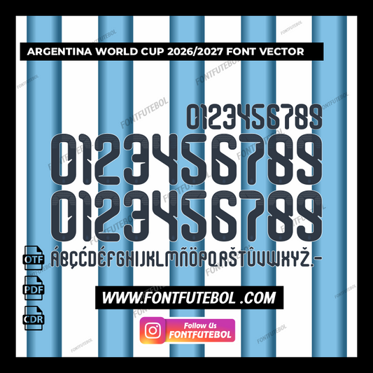 ARGENTINA WORLD CUP 2026 FONT