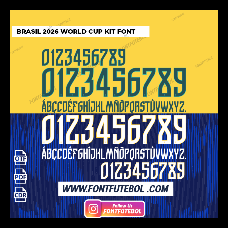 BRAZIL 2026 WORLD CUP KIT FONT