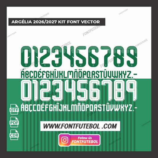 ARGÉLIA 2026/2027 KIT FONT VECTOR