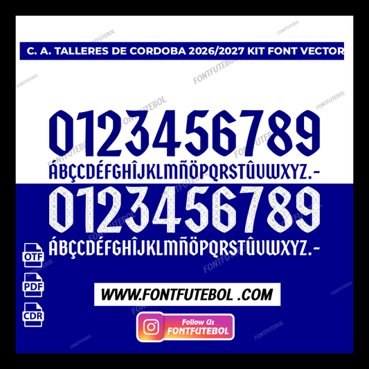 C. A. TALLERES DE CORDOBA 2026/2027 KIT FONT VECTOR