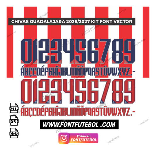 CHIVAS GUADALAJARA 2026/2027 FONT VECTOR