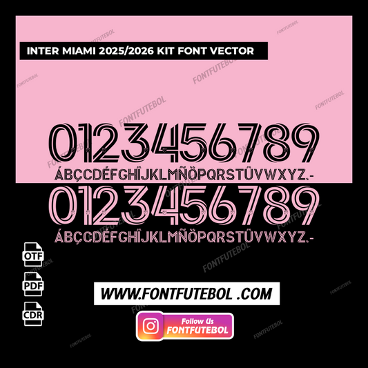INTER MIAMI 2025/2026 KIT FONT VECTOR
