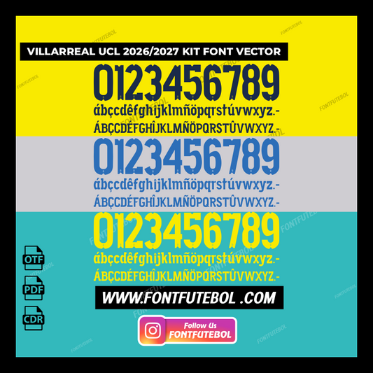 VILLARREAL UCL 2026/2027 VECTOR FONT