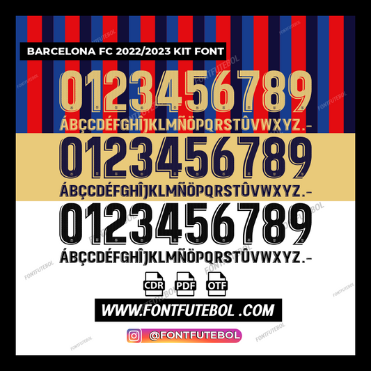 BARCELONA FC UCL 2022/2023 FONT KIT